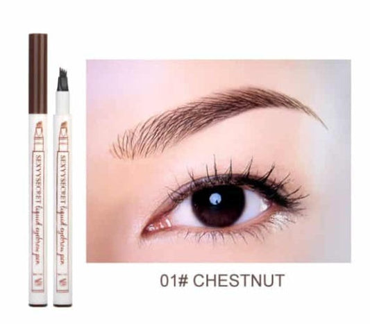 JMT-912266 Four-Head Eyebrow Liquid Pencil in Chestnut, Brown, Dark Grey, or Black