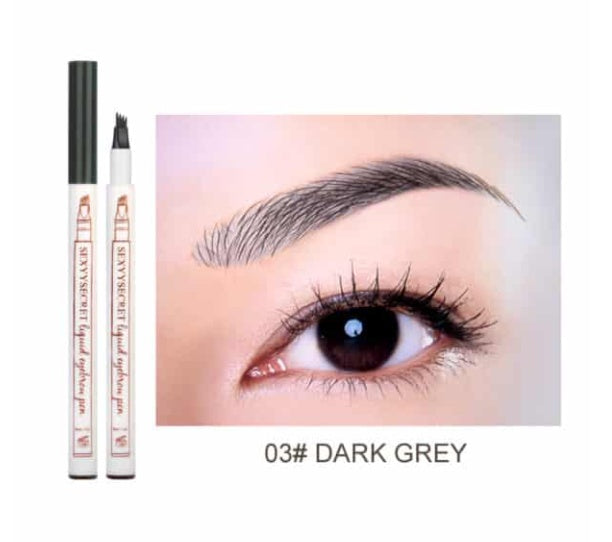 JMT-912266 Four-Head Eyebrow Liquid Pencil in Chestnut, Brown, Dark Grey, or Black