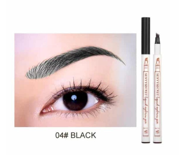 JMT-912266 Four-Head Eyebrow Liquid Pencil in Chestnut, Brown, Dark Grey, or Black