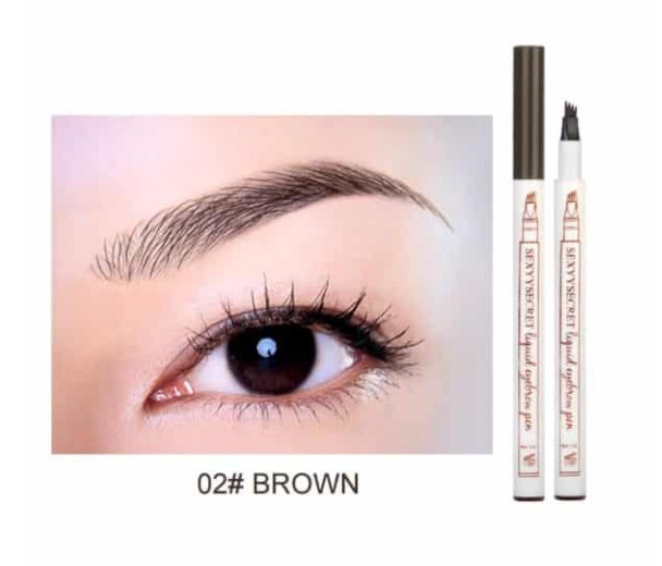 JMT-912266 Four-Head Eyebrow Liquid Pencil in Chestnut, Brown, Dark Grey, or Black