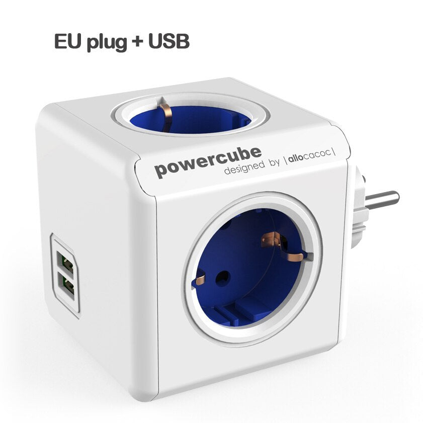 JMT-912330 Multi-Country Converter with 5 Holes | Rubik's Cube Socket, 2500W, 16A Rated Current, ABS Housing, Copper Conductors