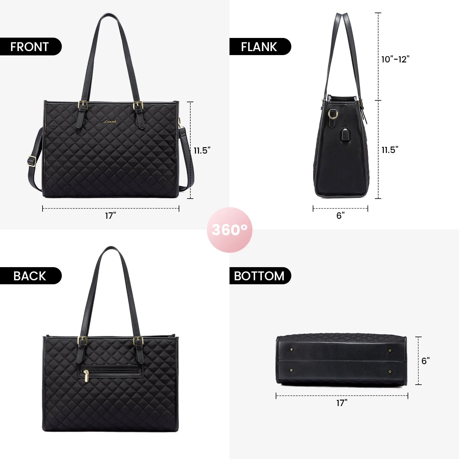 JMT-912970 Stylish 2-Piece Tote Handbag and Clutch for Women's Travel, Shopping, and Work