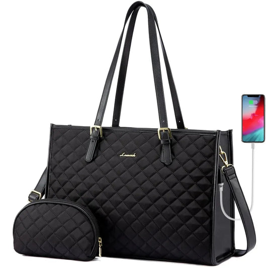 JMT-912970 Stylish 2-Piece Tote Handbag and Clutch for Women's Travel, Shopping, and Work