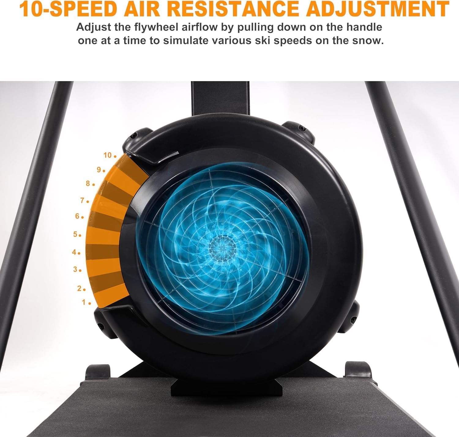 JMT-913226 Indoor Ski Machine with Wind Resistance and LCD Display for Home Gym
