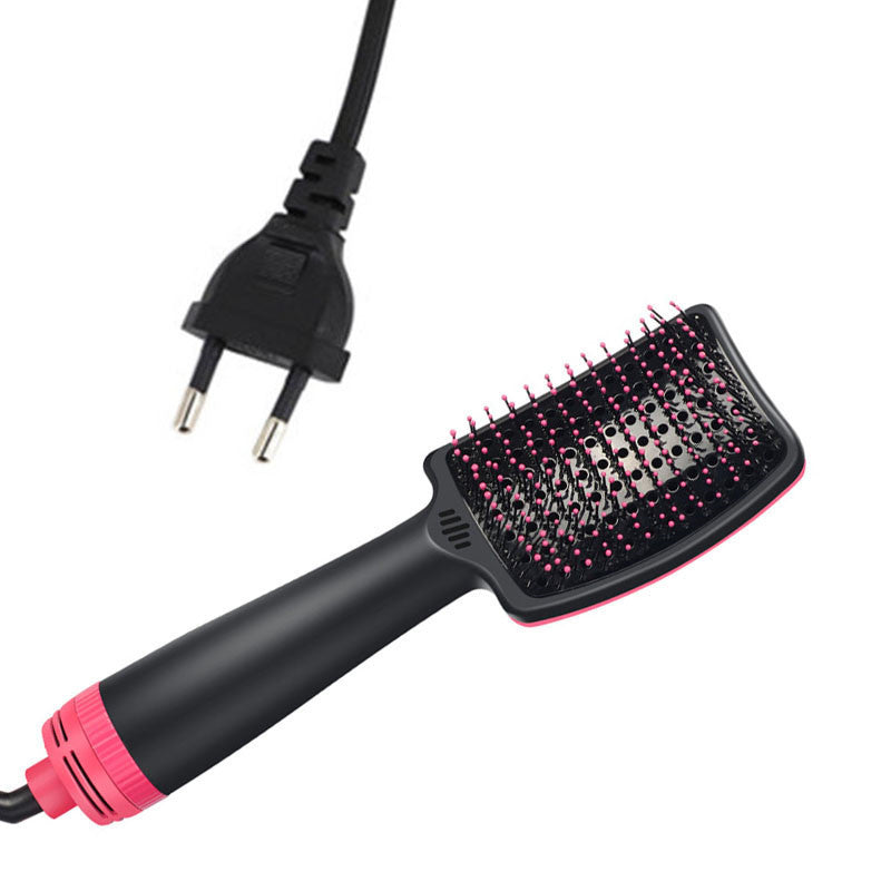JMT-913290 Negative Ion Direct Heating Air Comb for Wet and Dry Hair - Rose Red & Light Green
