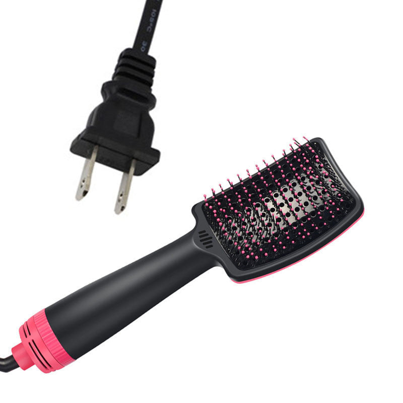 JMT-913290 Negative Ion Direct Heating Air Comb for Wet and Dry Hair - Rose Red & Light Green