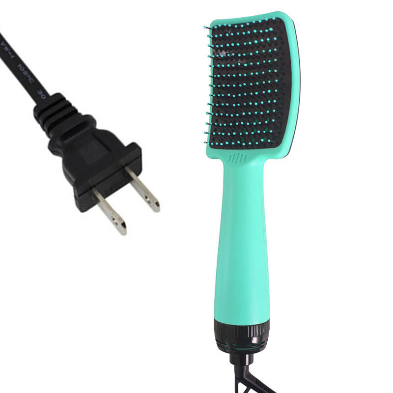 JMT-913290 Negative Ion Direct Heating Air Comb for Wet and Dry Hair - Rose Red & Light Green
