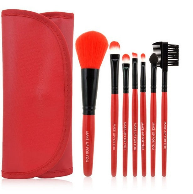 JMT-913418 Professional 7-Piece Makeup Brush Set with Portable Bag – Available in Various Colors