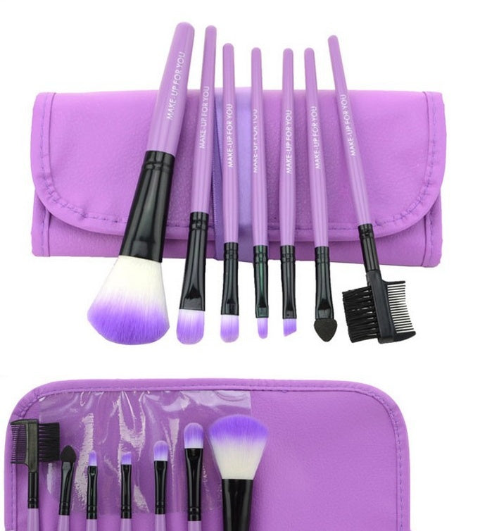JMT-913418 Professional 7-Piece Makeup Brush Set with Portable Bag – Available in Various Colors