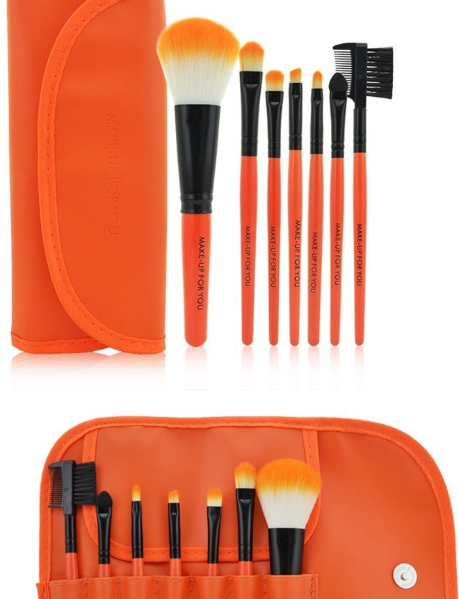 JMT-913418 Professional 7-Piece Makeup Brush Set with Portable Bag – Available in Various Colors