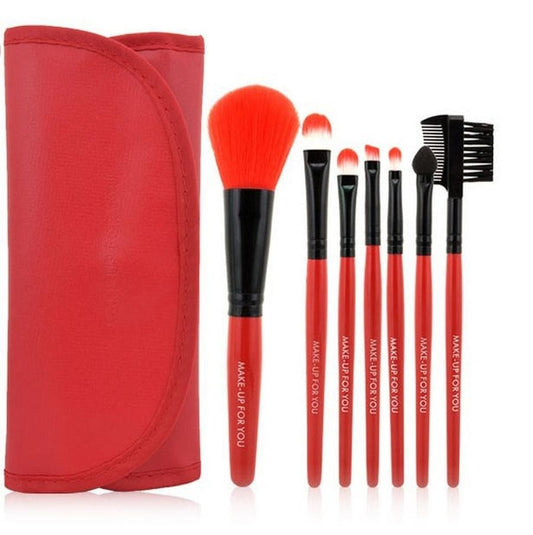 JMT-913418 Professional 7-Piece Makeup Brush Set with Portable Bag – Available in Various Colors