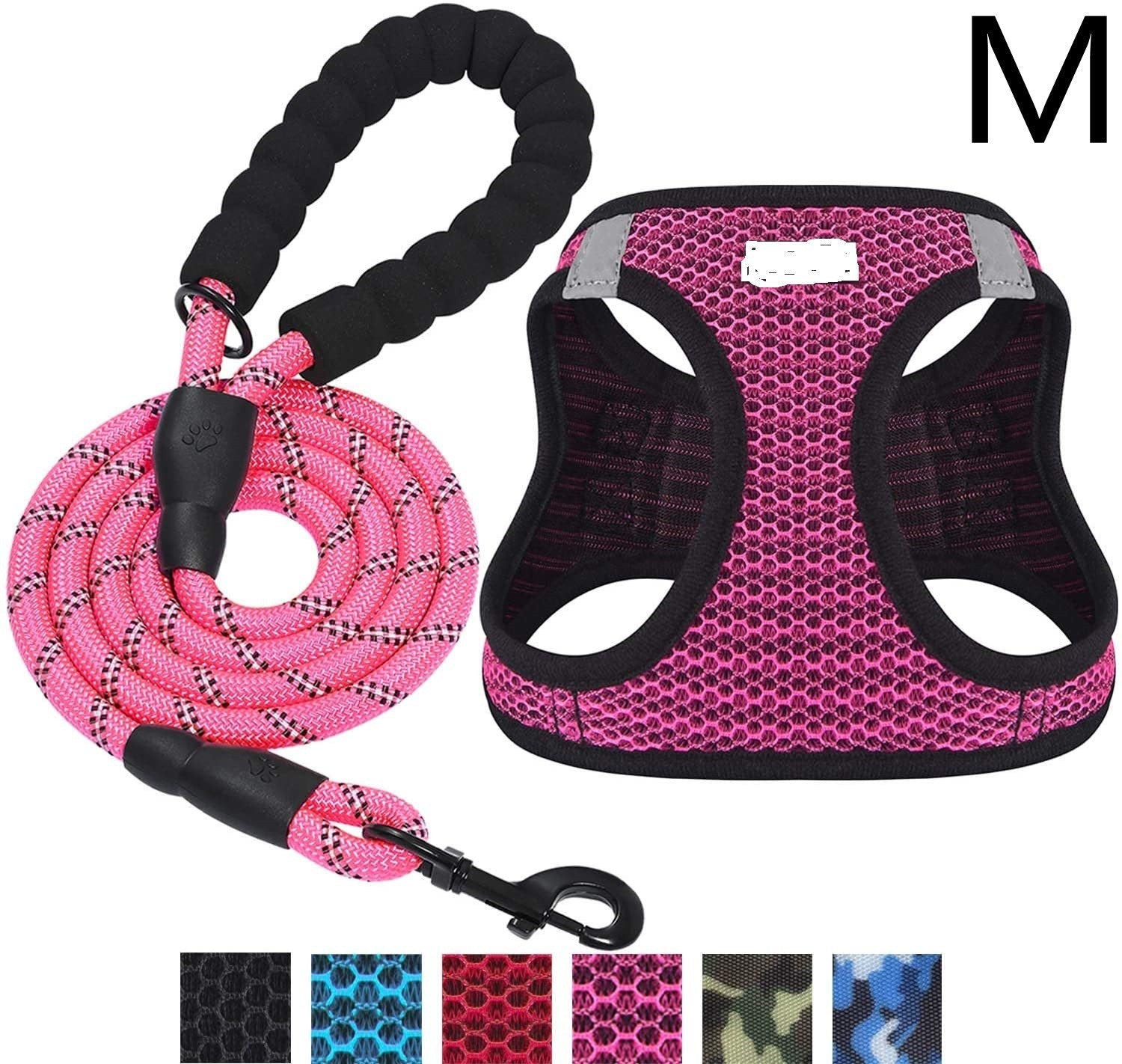 JMT-913482 Reflective Nylon Dog Leash for Enhanced Visibility and Control