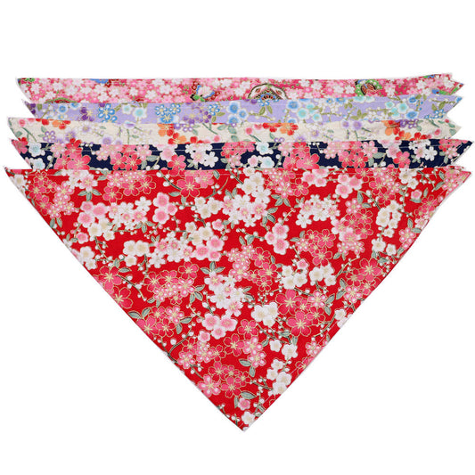 JMT-913610 Cotton Triangle Pet Scarf for Dogs - Lightweight, Soft Fabric, 63*43*43 cm