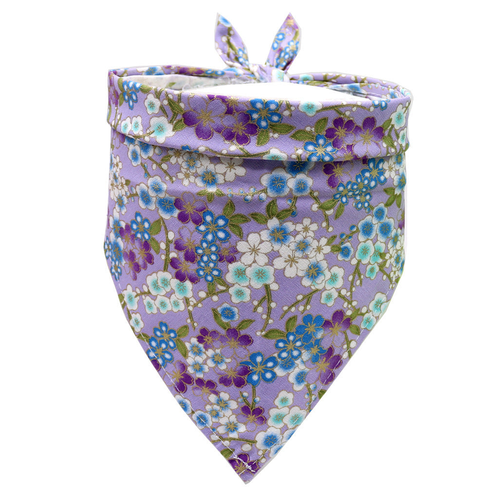 JMT-913610 Cotton Triangle Pet Scarf for Dogs - Lightweight, Soft Fabric, 63*43*43 cm