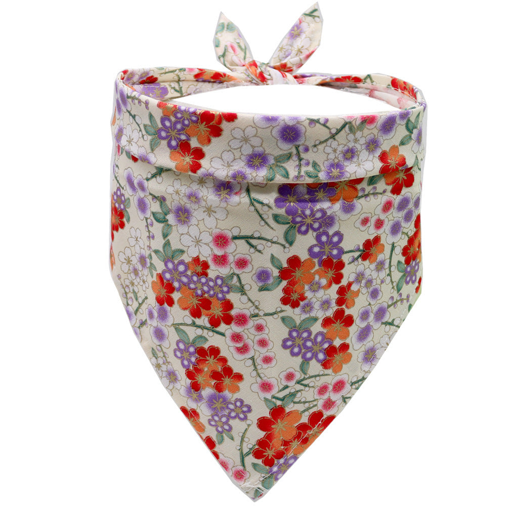 JMT-913610 Cotton Triangle Pet Scarf for Dogs - Lightweight, Soft Fabric, 63*43*43 cm