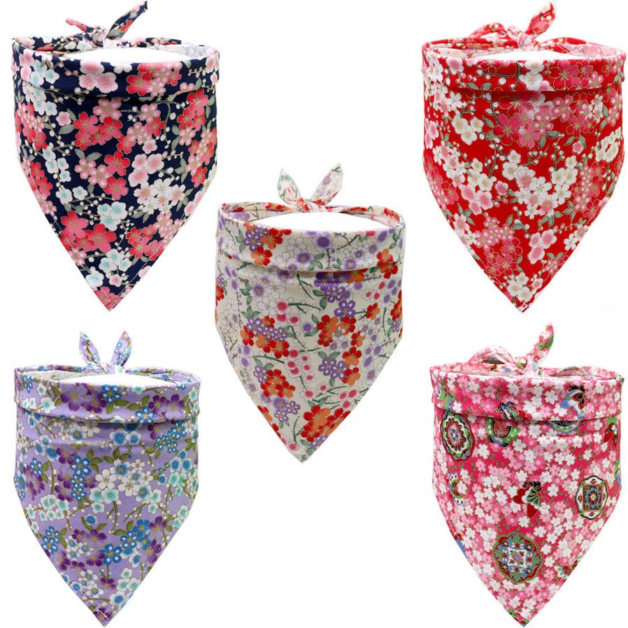 JMT-913610 Cotton Triangle Pet Scarf for Dogs - Lightweight, Soft Fabric, 63*43*43 cm