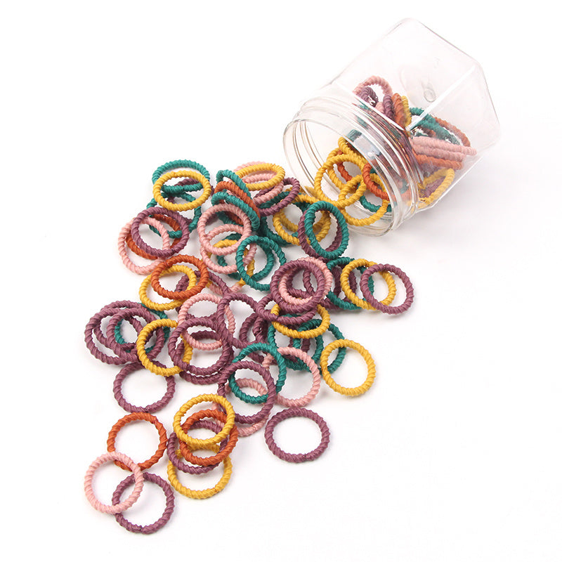 JMT-913674 Gentle Hair Ties for Babies - Non-Disposable Rubber Bands, 100 Pieces, Comfortable for Kids