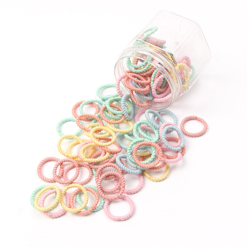 JMT-913674 Gentle Hair Ties for Babies - Non-Disposable Rubber Bands, 100 Pieces, Comfortable for Kids
