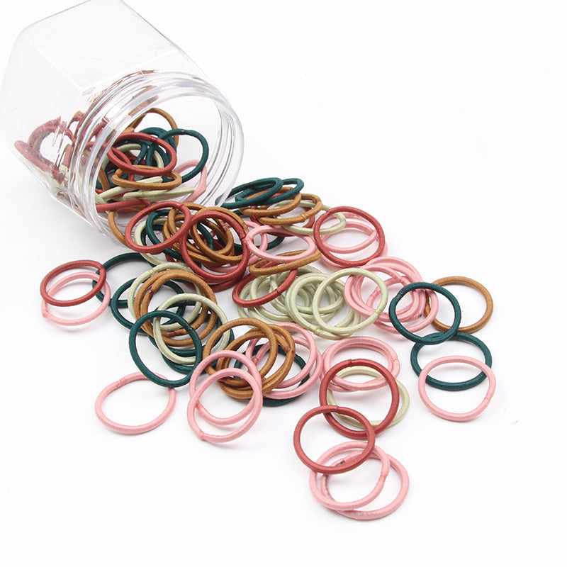 JMT-913674 Gentle Hair Ties for Babies - Non-Disposable Rubber Bands, 100 Pieces, Comfortable for Kids