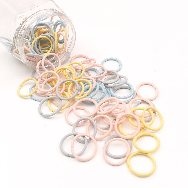 JMT-913674 Gentle Hair Ties for Babies - Non-Disposable Rubber Bands, 100 Pieces, Comfortable for Kids