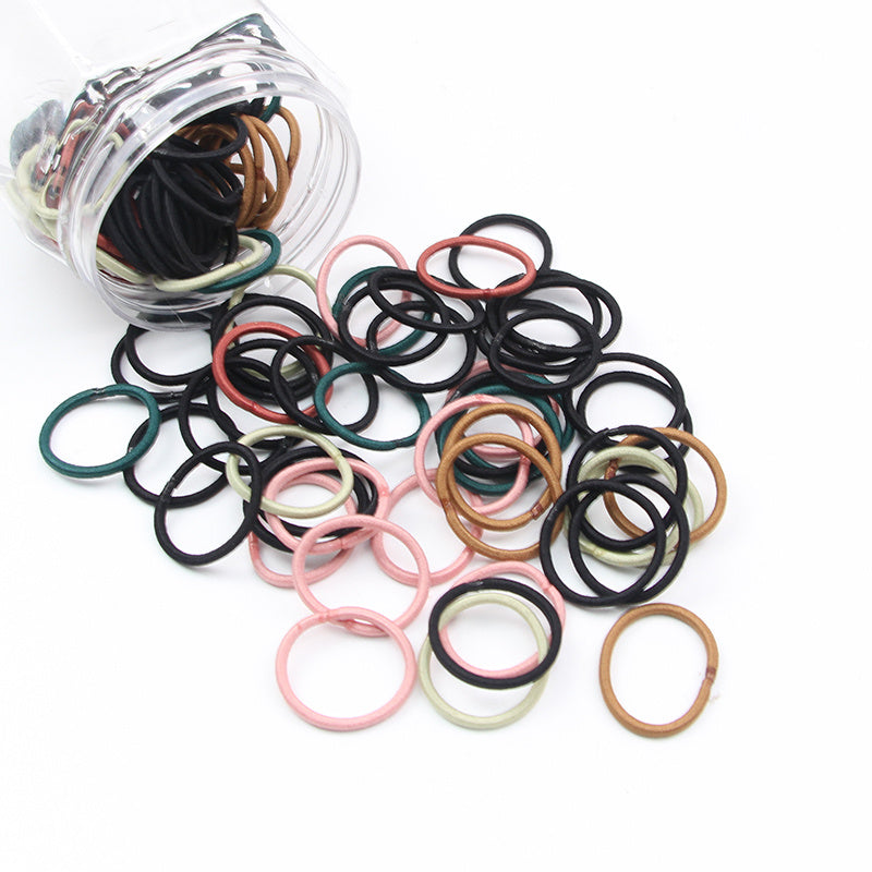 JMT-913674 Gentle Hair Ties for Babies - Non-Disposable Rubber Bands, 100 Pieces, Comfortable for Kids