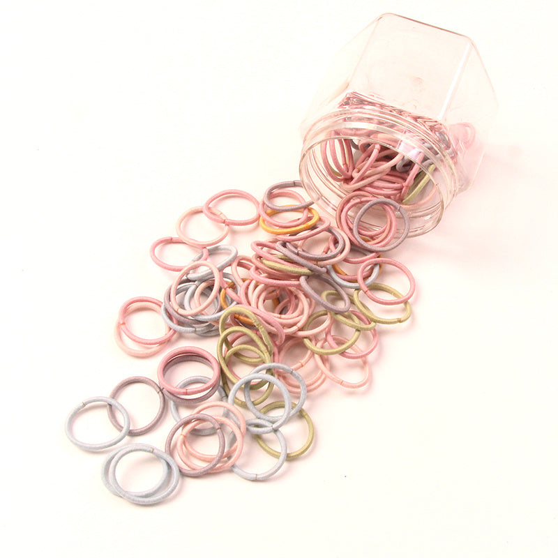 JMT-913674 Gentle Hair Ties for Babies - Non-Disposable Rubber Bands, 100 Pieces, Comfortable for Kids