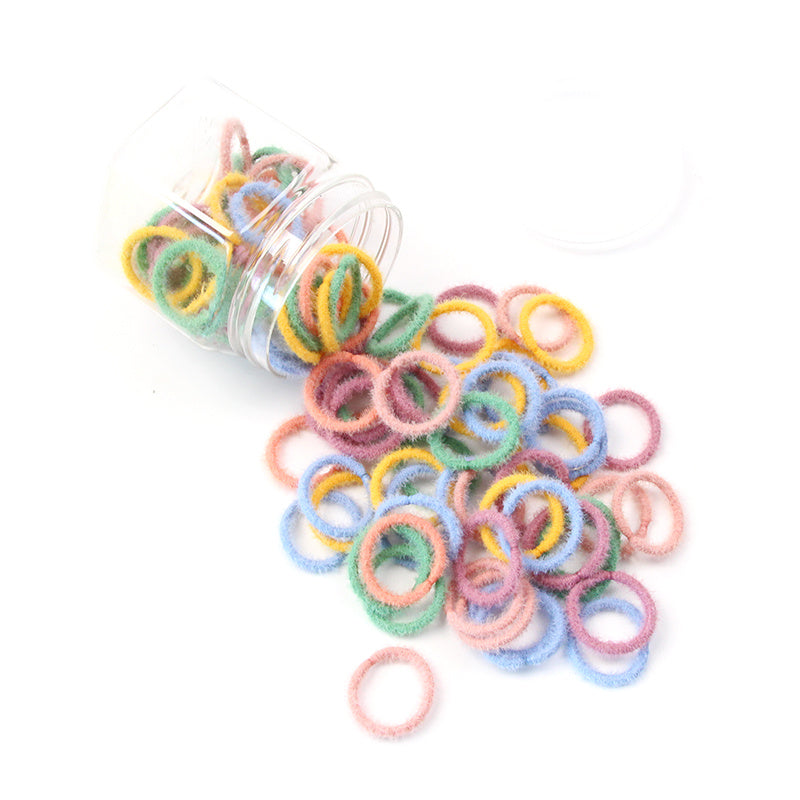JMT-913674 Gentle Hair Ties for Babies - Non-Disposable Rubber Bands, 100 Pieces, Comfortable for Kids