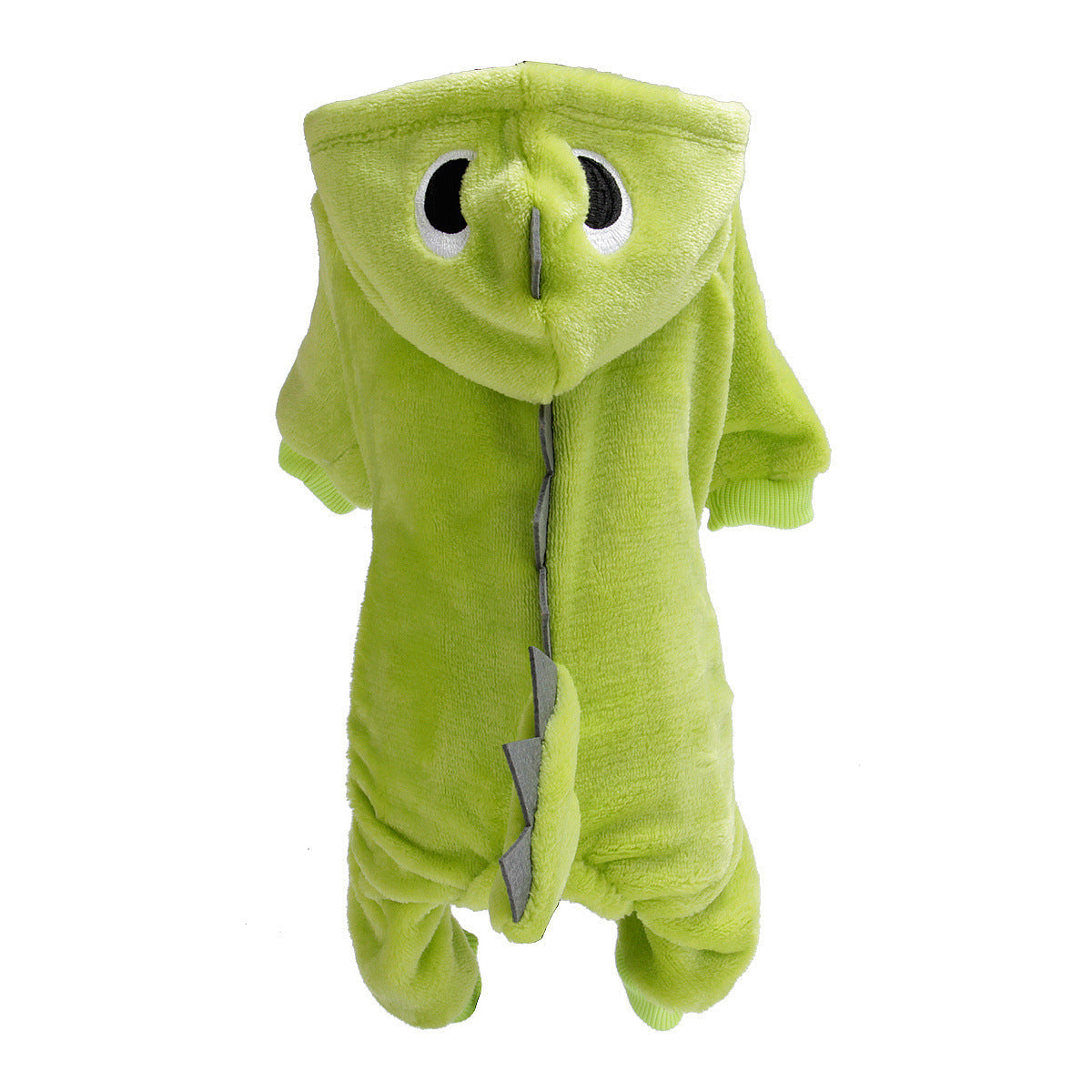 JMT-914058 Emerald Green Coral Fleece Dinosaur Pet Outfit for Small Dogs
