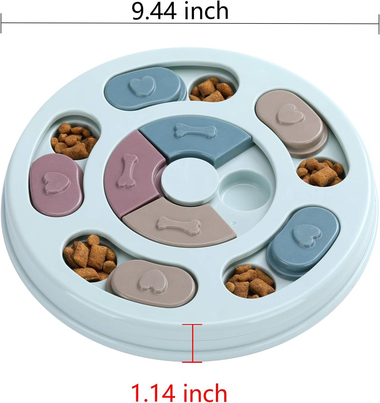 JMT-914122 Interactive Dog Food Puzzle Feeder for IQ Training and Mental Enrichment, Ideal for Small Dogs and Cats