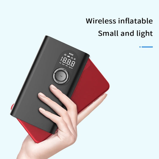 JMT-914314 Mini Wireless Tire Pump with USB Charging, LED Light, and Pressure Detection for Cars, Bikes, and Balls
