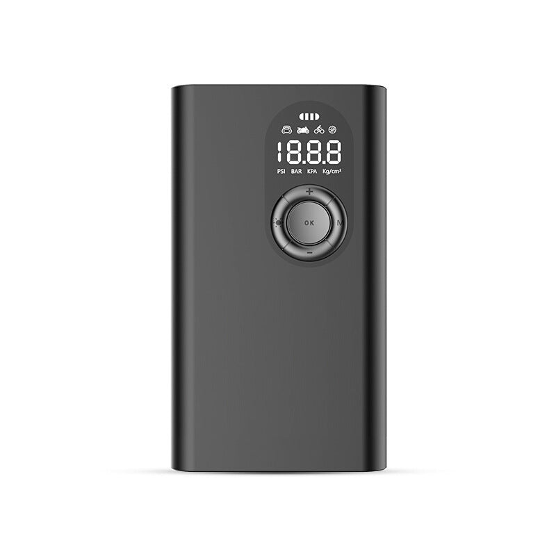 JMT-914314 Mini Wireless Tire Pump with USB Charging, LED Light, and Pressure Detection for Cars, Bikes, and Balls