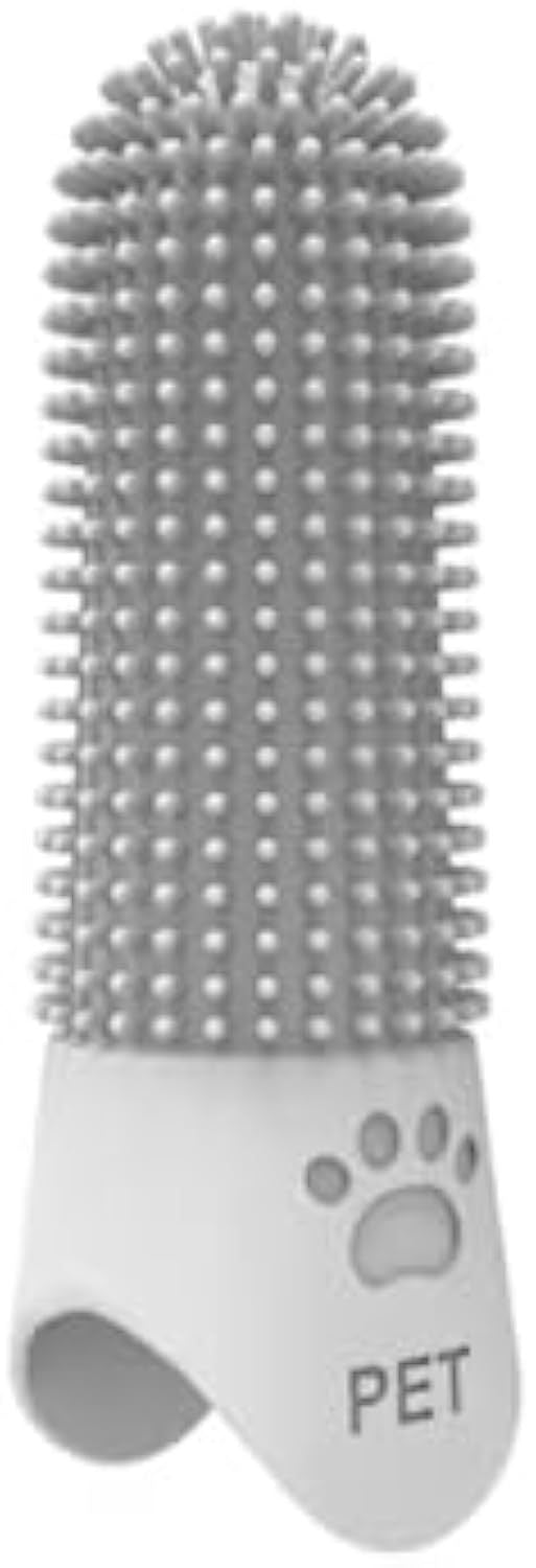 JMT-914378 360 Degree Pet Finger Toothbrush for Dogs - Suitable for Small, Medium, and Large Breeds - Promotes Oral Health and Freshens Breath