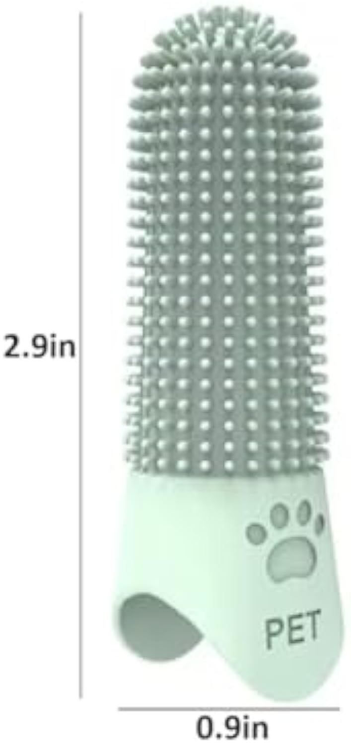 JMT-914378 360 Degree Pet Finger Toothbrush for Dogs - Suitable for Small, Medium, and Large Breeds - Promotes Oral Health and Freshens Breath