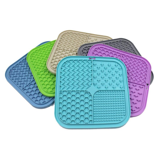 JMT-914442 Silicone Pet Licking Pad with Suction Cup for Slow Feeding - Large Size Available in Multiple Colors