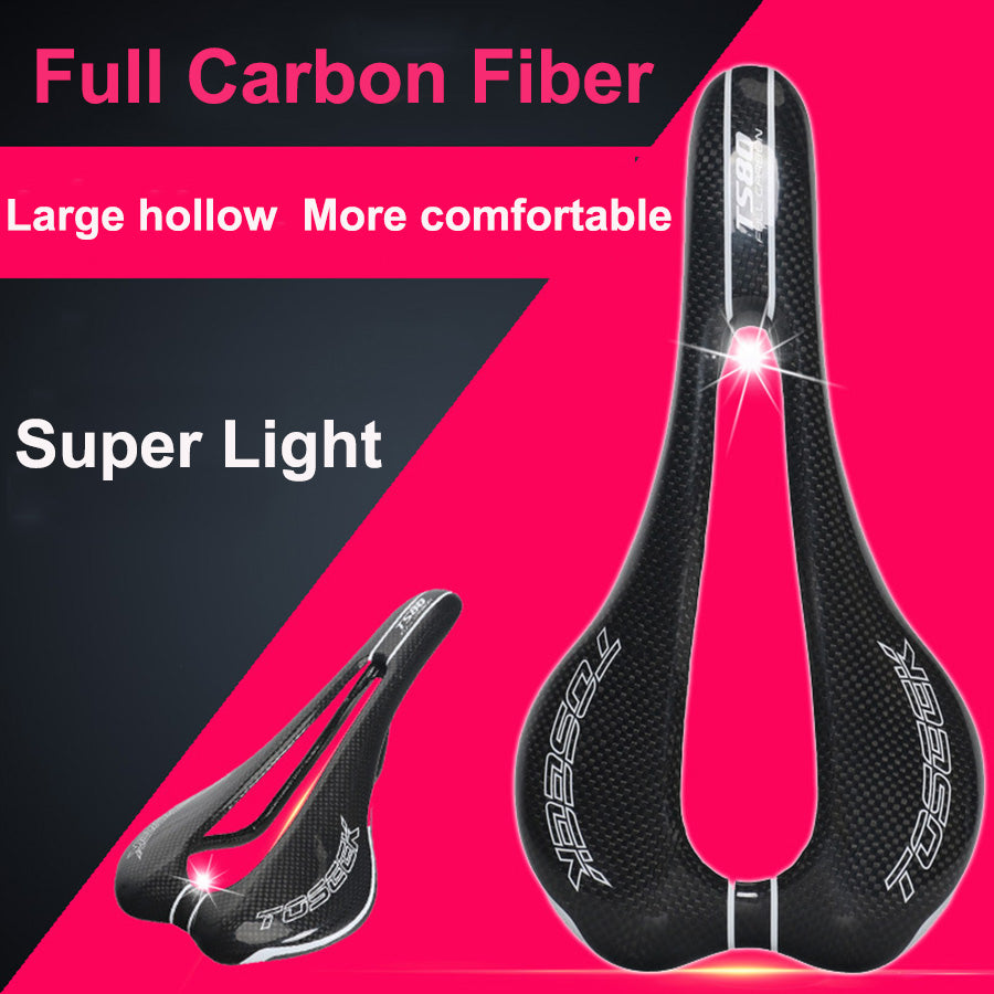 JMT-914826 Carbon Fiber Bicycle Saddle with Large Hollow Design for Enhanced Comfort