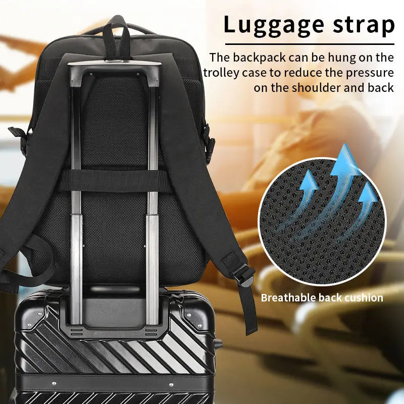 JMT-915466 Waterproof Oxford Rucksack for 17 Inch Laptops with USB Charging Port – Stylish and Functional Backpack for Women