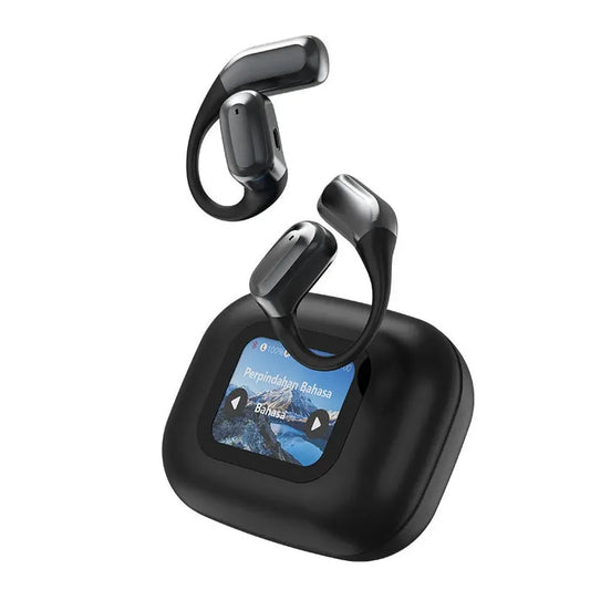 JMT-915466 Wireless Bluetooth Ear-Hanging Headset with LCD Color Screen and ANC Noise Reduction