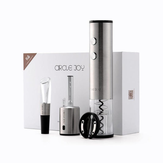 JMT-915530 Stainless Steel Electric Corkscrew Wine Opener for Effortless Bottle Opening