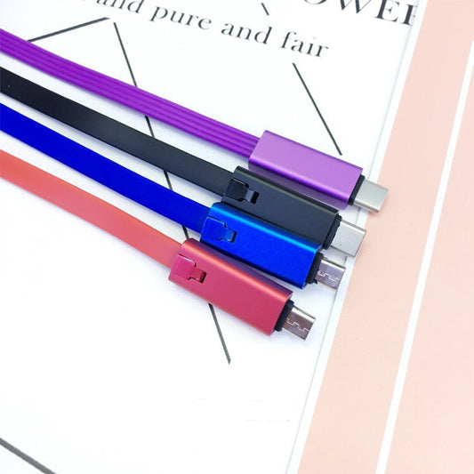 JMT-915786 Renewable Data Line USB Charging Cable - 1.5M Length - TPE Material with Aluminum Alloy Shell - Available in Black, Blue, Purple, and Red