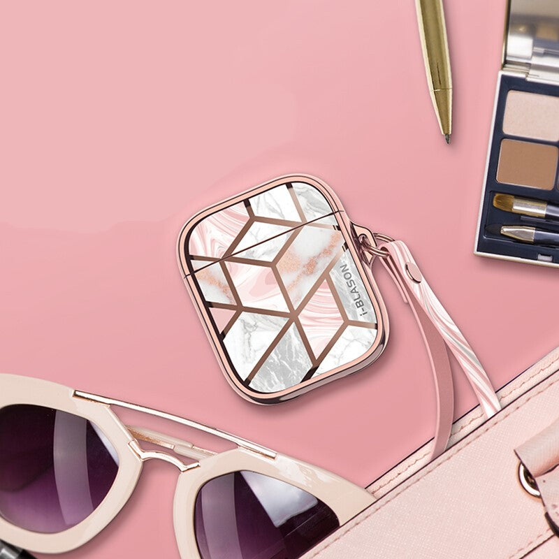 JMT-916106 AirPods Protective Case Compatible with AirPods 1/2 - TPU, Washable, Anti-Drop Design with Strap