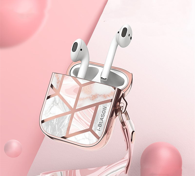 JMT-916106 AirPods Protective Case Compatible with AirPods 1/2 - TPU, Washable, Anti-Drop Design with Strap