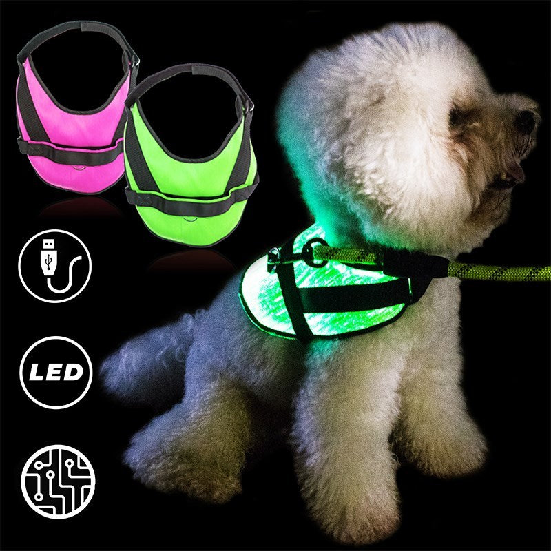 JMT-916106 Luminous Cloak for Dogs and Cats in Fluorescent Green and Sweet Barbie Pink, Sizes S and L