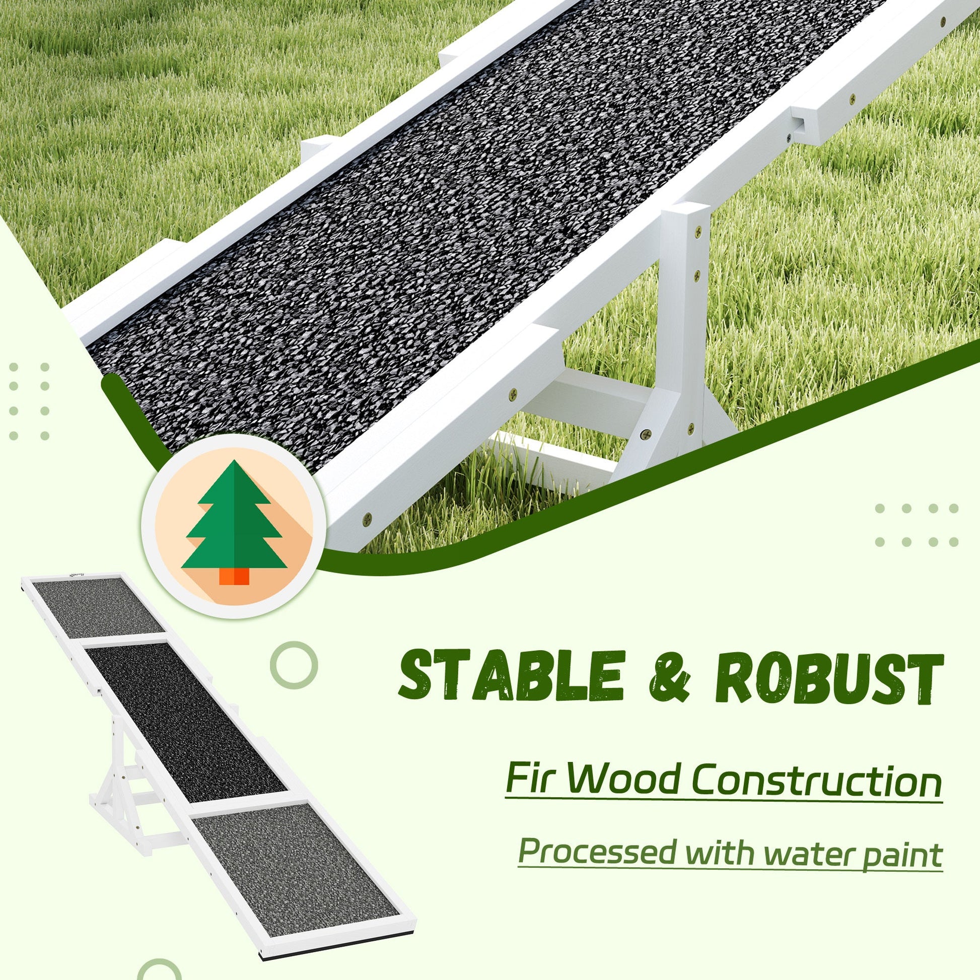 JMT-916426 Wooden Agility Dog Seesaw for Training and Exercise, Weather Resistant, 83 L x 16 W x 14 H, Suitable for Extra Large Dogs