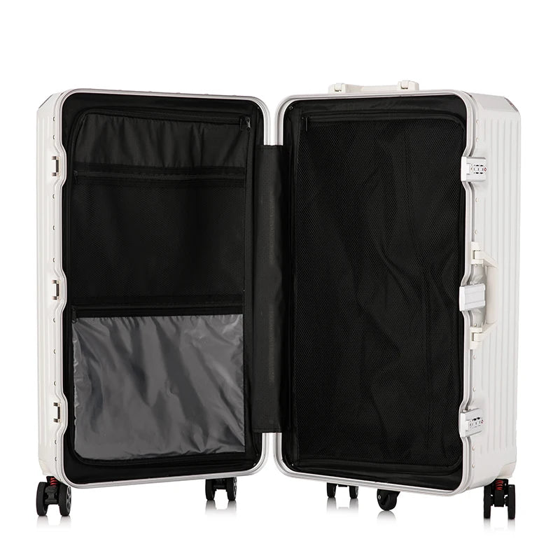 JMT-916490 4-Piece Large Travel Suitcase Set with Leather Wheels and TSA Locks