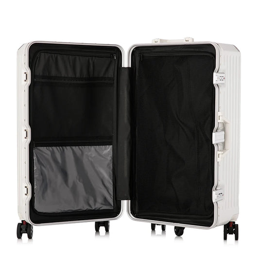 JMT-916490 4-Piece Large Travel Suitcase Set with Leather Wheels and TSA Locks
