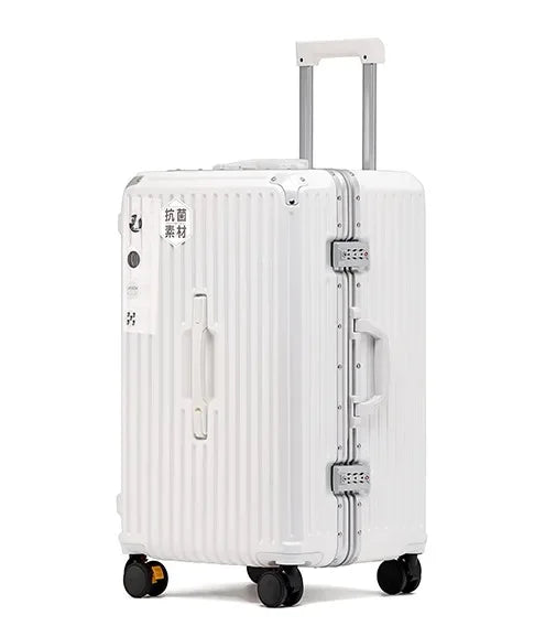 JMT-916490 4-Piece Large Travel Suitcase Set with Leather Wheels and TSA Locks