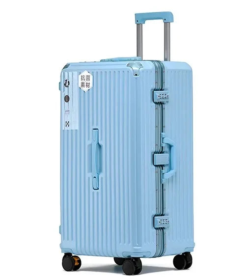 JMT-916490 4-Piece Large Travel Suitcase Set with Leather Wheels and TSA Locks