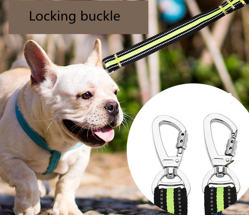 JMT-916938 Reflective Elastic Traction Leash for Pets - Durable Anti-Nylon, 100-170CM, Blue & Orange