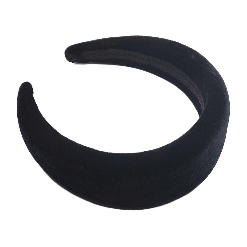 JMT-917130 Flannelette Sponge Cloth Hair Band in 10 Colors - 4cm Width, 11.5cm Inner Diameter