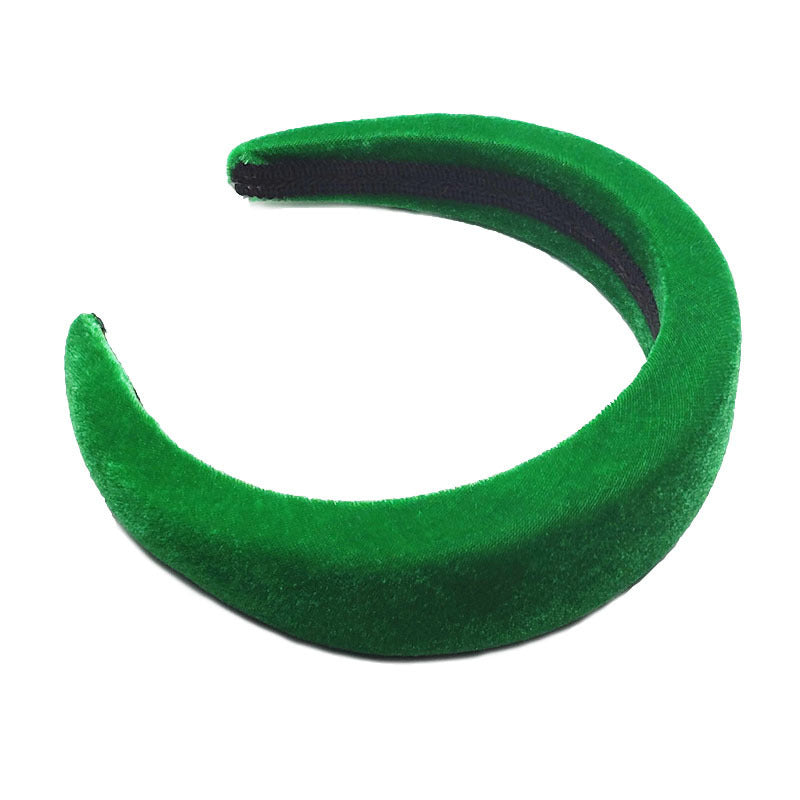 JMT-917130 Flannelette Sponge Cloth Hair Band in 10 Colors - 4cm Width, 11.5cm Inner Diameter